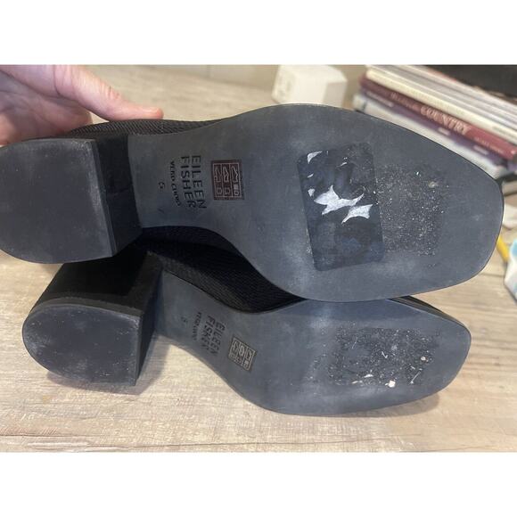 Eileen Fisher Paron Crepe Stretch Knit Wedge Booties Women's 5 New! $225 - Picture 5 of 5